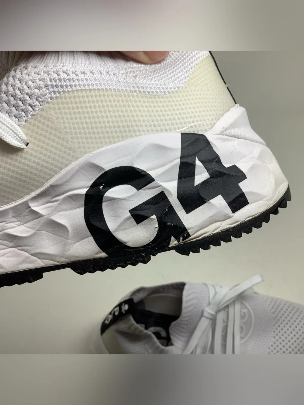 G/Fore White MG4.1 Knit Spikeless Golf Shoe Size 11